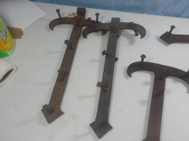 Antique Hand Forged Barn Door Hinges with Origninal Nuts&Bolts 3