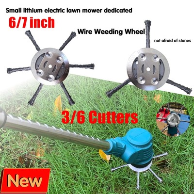 Garden Grass Lawn Trimmers Strimmer Head Wire Brush Steel Wheel Weed