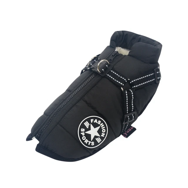 Winter Pet Dog Coat Pet Dog Warm Jacket with Harness Waterproof for Small Large