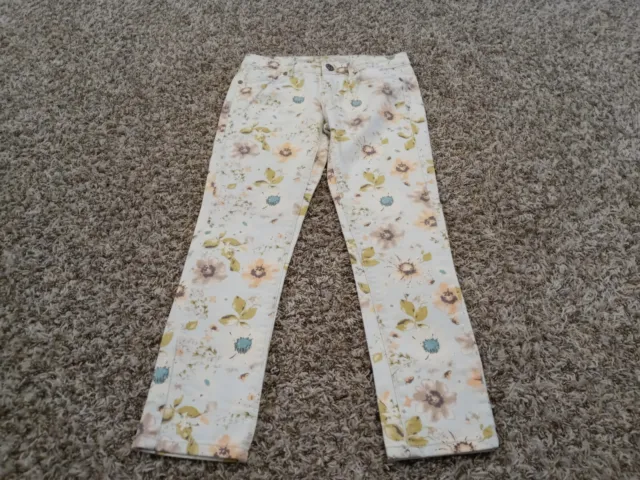 VANILLA STAR WOMENS Juniors Skinny Cropped Floral Jeans Size 5 Blue ...
