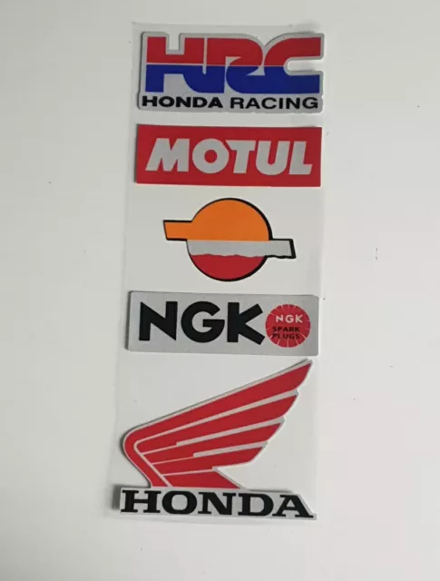 Motorcycle Sticker Decal Sheet For Honda HRC Repsol Blue Red 21.5 x 8.5cm