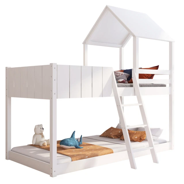 WOODEN BUNK BED Loft Bed Treehouse 3FT Kids Mid Sleeper Cabin Bed