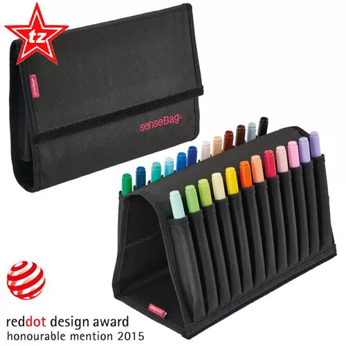 senseBag 24er Wallet / Stifte ETUI leer schwarz für COPIC Marker + Sketch + Ciao