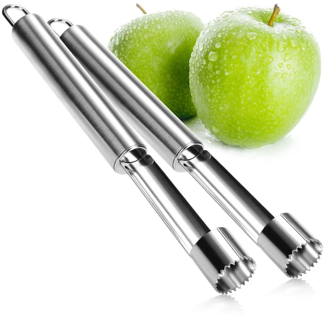 2X APPLE CORER Stainless Steel Core Remover Kitchen Tool Fruit Pip Pear ...
