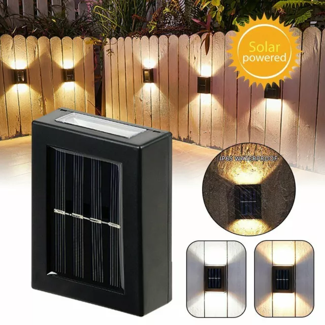 Super Bright LED Solar Power Wall Light Door Fence Outdoor Garden Lighting 4X AU