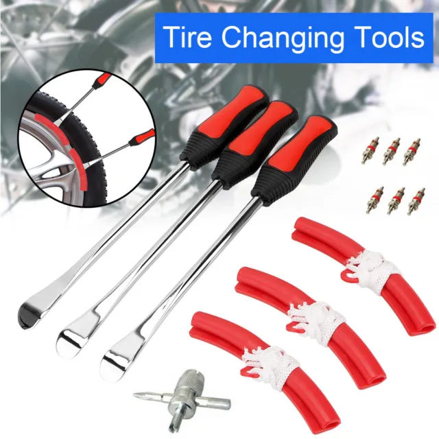 Motorcycle Tire Spoon Iron Change Kit Repair Lever Tool Rim Protectors Bike Dirt