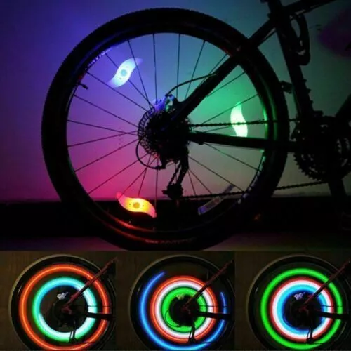 LED Fahrrad Speichenlicht Beleuchtung Rad Speichen Licht Reflektor Lampe Blitz