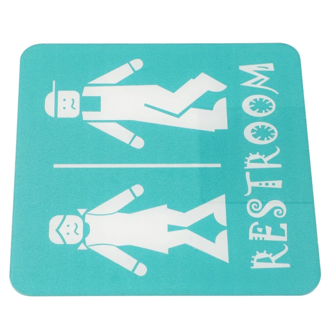 Set Di 2 Segnali Bagno In Acrilico Doppia Faccia Uomo E Donna, Moderni, Resistenti E Facili Da Pulire, Per Uffici, Ristoranti E Spazi Pubblici