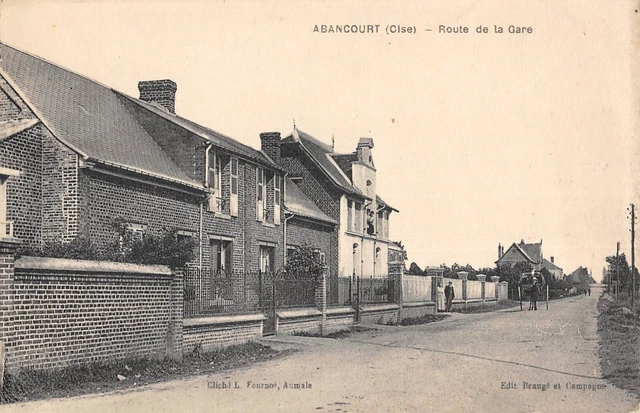 Cpa 60 Abancourt / Route De La Gare