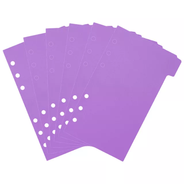 6 Ring Binder Dividers with Tabs - Purple