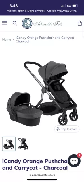 iCandy Orange Double Pram Pushchair And Carrycot