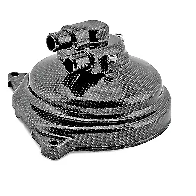 Carter pompe à eau MBK Nitro Yamaha Aerox Jog RR water pump cover Style carbone