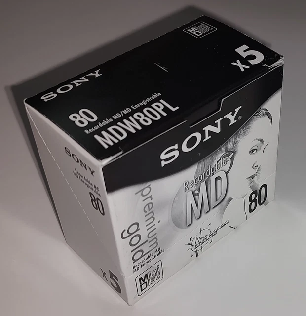 Lot De 11 MiniDiscs Sony - 8 MDW80PL Gold Scellés + 3 Couleurs - Neufs - Japon