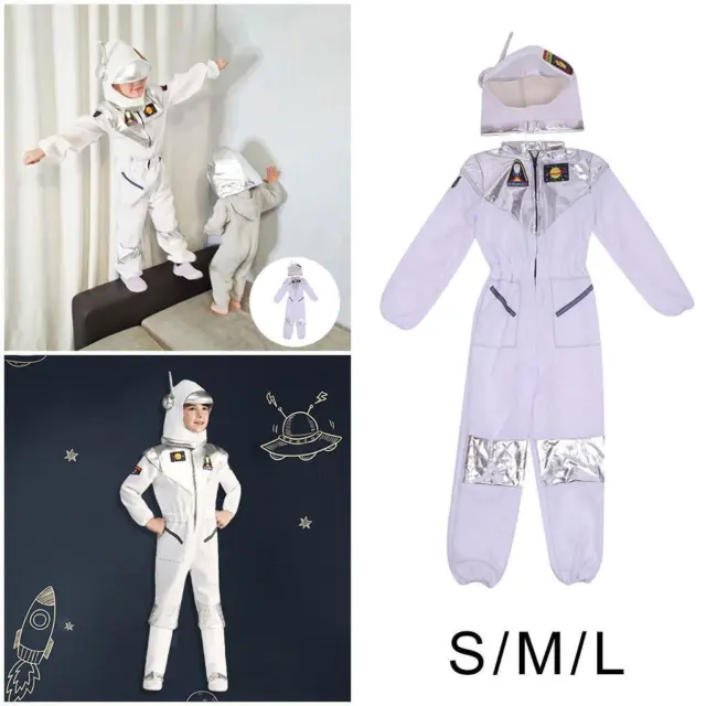 CHILD ASTRONAUT COSTUME JUMPSUIT KIDS NASA SHUTTLE PILOT SPACE SHIP CADET  SUIT