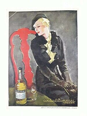 Ritaglio Giornale Pubblicità anno 1939 Cordial Campari Liquor