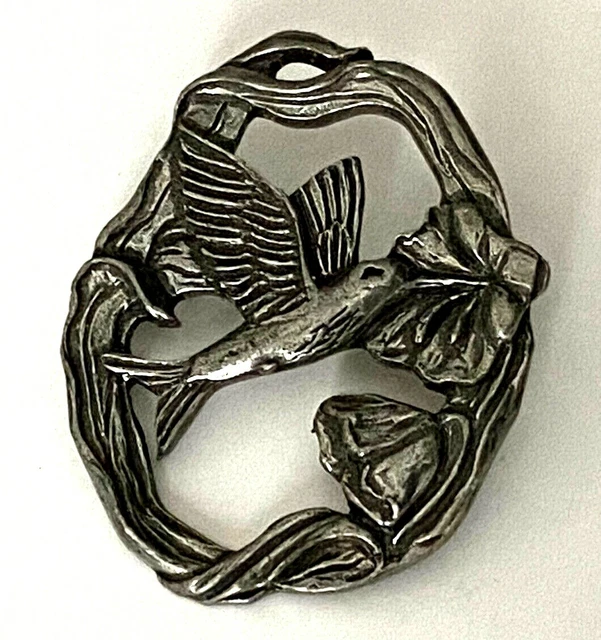 Broche Vintage écureuil Signée Patrick FORQUY - Étain Argenté Rhodié Style Moderniste - Occasion En Excellent état