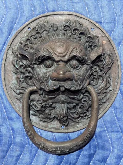 Antique Demon Door Knocker Imp Gargoyle Devil