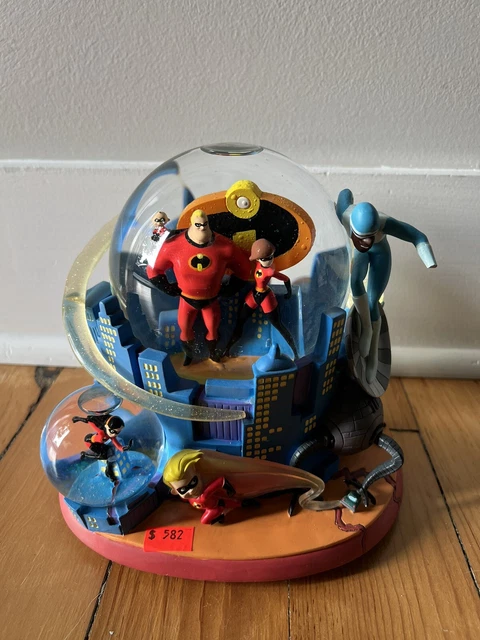 DISNEY PIXAR THE Incredibles Double Snow Globe Light Up Works! £27.85 ...