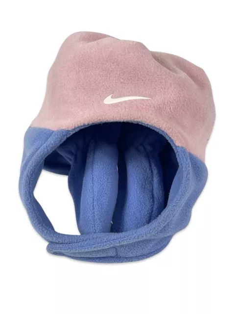 Nike Baby Trapper Hat And Mittens Set Infant Pink Blue Warm Winter Fleece Gift
