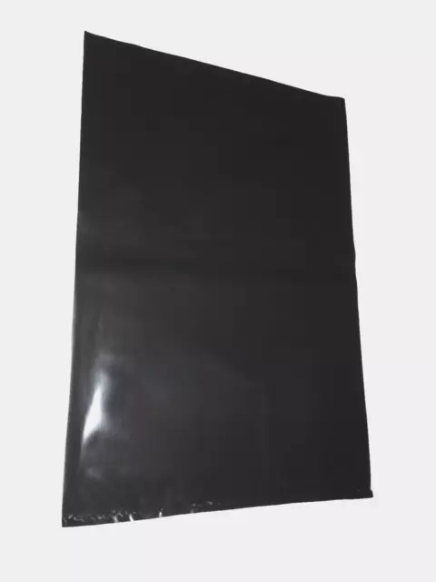 500 Plastikbeutel, Flachbeutel, schwarz  37 x 25 cm  PE 50my, Bodenschweissnaht