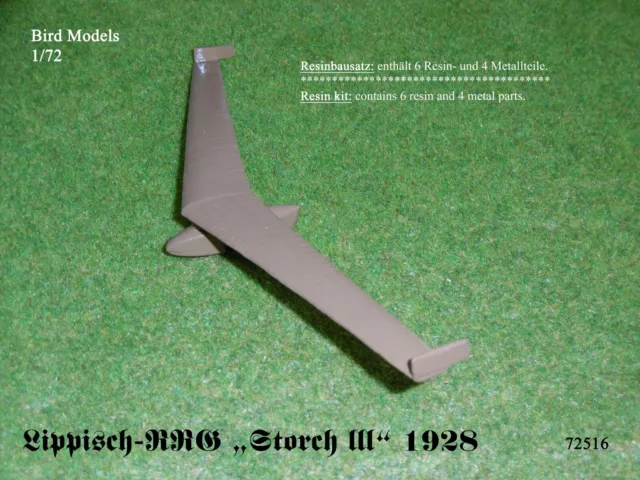 Lippisch-RRG "Storch III" 1928   1/72 Bird Models Resinbausatz / resin kit