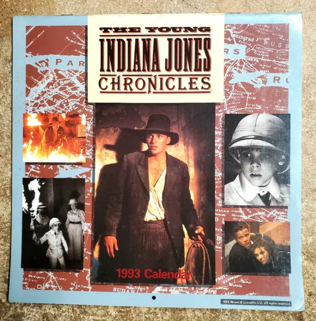 1993 Young Indiana Jones Calendar- Vintage 12" x 12" SEALED! Mint!