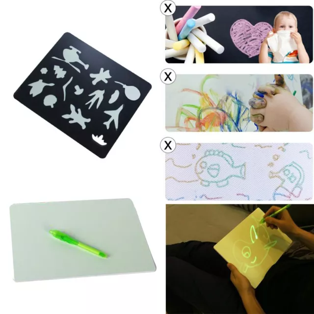 Child Sketchpad Luminous Drawing Board PVC Draw With Light In Darkness Toys AL