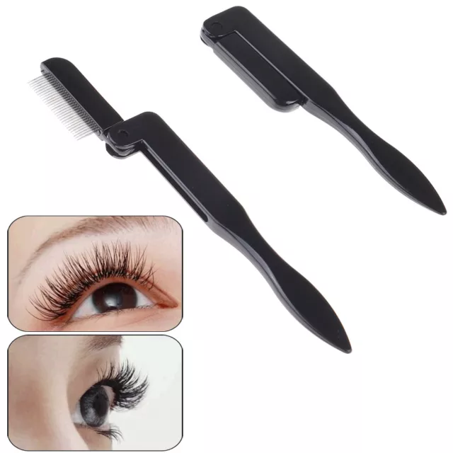 Foldable eyelash comb metal eyebrow brush tool mascara separator lash curl-lm