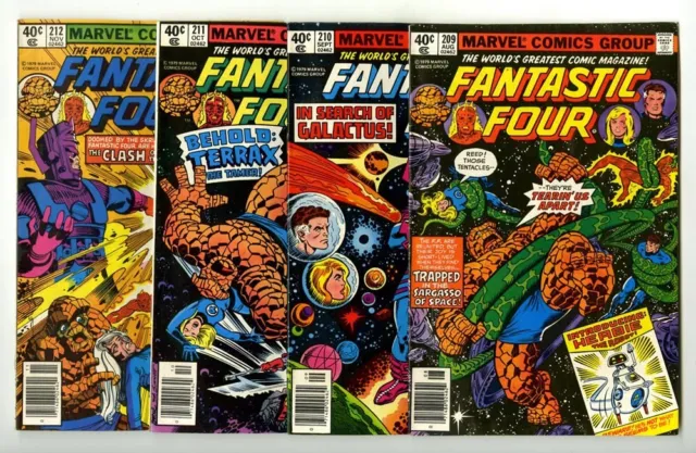 Fantastic Four #209,210,211,212 Avg Fine+ Marvel Comics New Collection