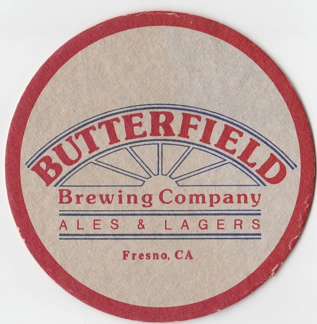 Butterfield Brewing Co Beer Coaster Fresno CA
