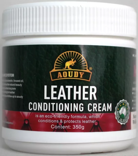 Leather Cleaner Conditioning Cream. Australian Made.Large 350 Grm Size