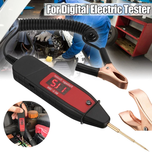 Car Digital Voltage Test Pen Electric Probe LED Light Tester 5 36V Detection