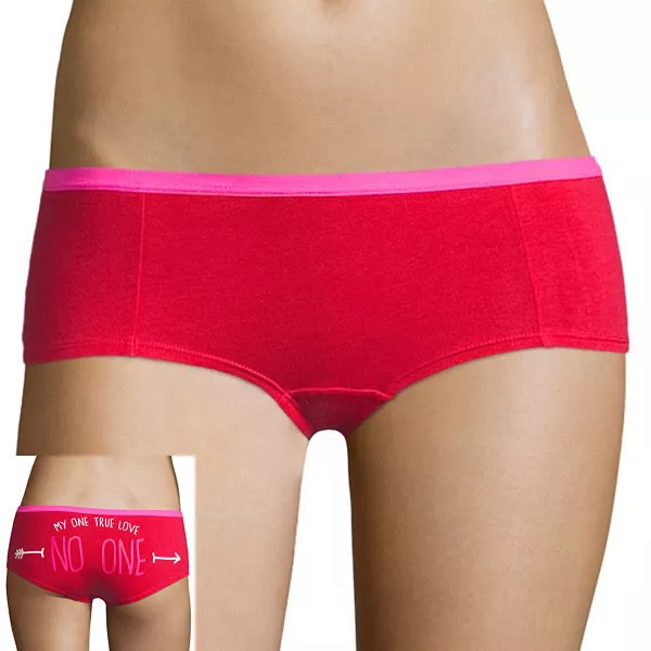 Flirtitude Boyshort Panties No One Red Size XS, S, M, L, XL New