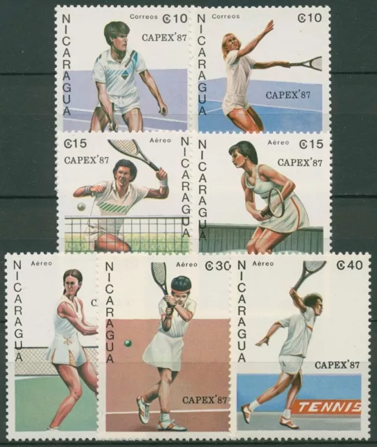 Nicaragua 1987 CAPEX Toronto Tennis 2782/88 postfrisch