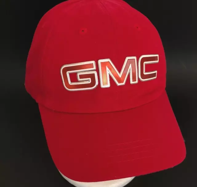 Vintage GMC Acadia Denali Baseball Cap Hat Red Auto truck Logo Ahead Headgear