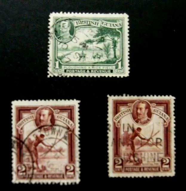 British Guiana-1931-1c & 2c KGV issues-Used