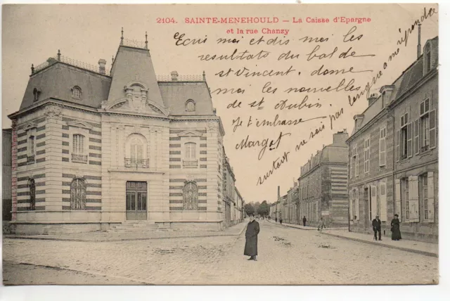 SAINTE MENEHOULD - Marne - CPA 51 - La caisse d' épargne 5 - rue Chanzy
