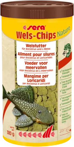 Sera Wels Chips Nature 1000ml Futter mit Holzfasern für Welse L-Welse