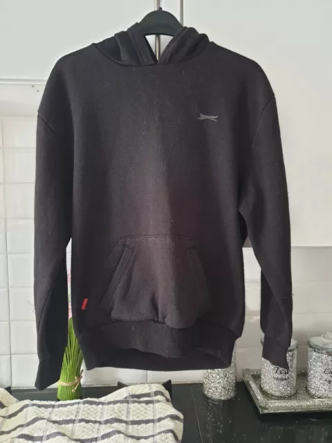 Slazenger Boys Black Hoodie Age 13 Years