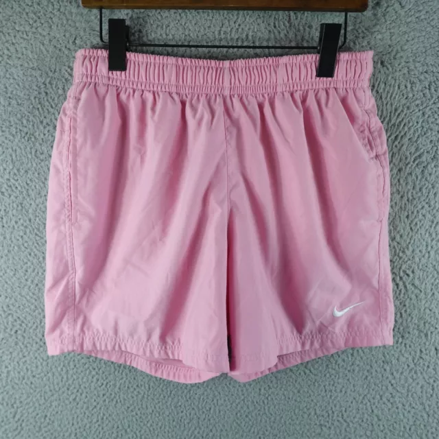 Nike Mens Shorts Medium Pink Lined Elastic Waist Pocket Running Exercise Gym