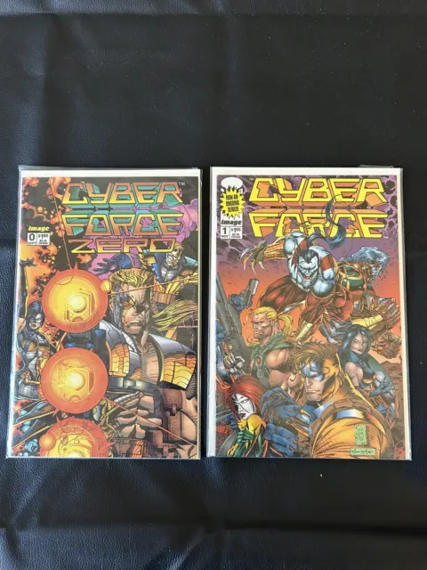 Cyber Force Comic Lot Issues 0 & 1 1993 Image Marc Silvestri Walter Simonson