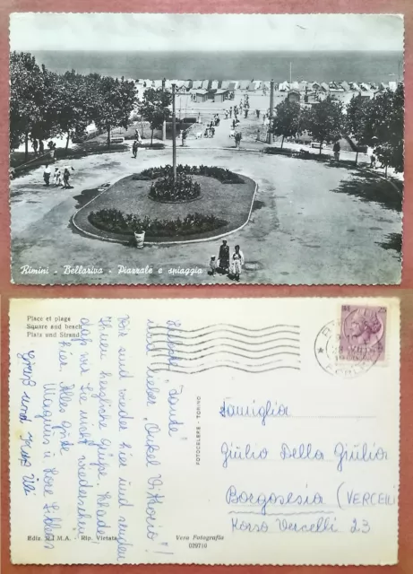 Rimini - Bellaria - Piazzale E Spiaggia 1960