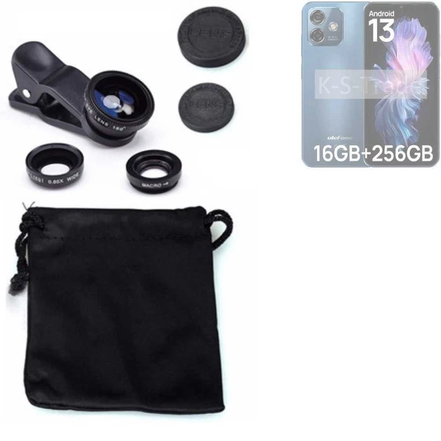 Pour Ulefone Note 16 Pro Objectifs Smartphone Lentilles fisheye macro grand angl