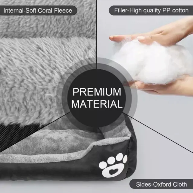 Dog Bed For Small Medium Large Pets Cat Puppy Bed Washable Soft Comfy Calming 3