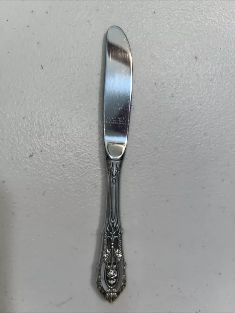 Wallace Sterling Silver ROSE POINT Small Knife/Butter Knife