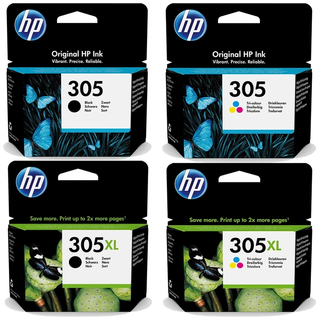 ORIGINAL HP 305 / 305XL Black & Colour Ink Cartridges For DeskJet 2710 ...
