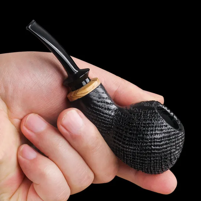 Classic Traditional Oak Pipe Handmade Solid Wood Pipes Detachable Cleaning Pipe