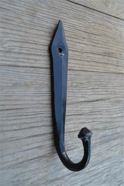 A 4.5 Inch Black Iron Ancient English Design Coat Hook Door Hanger Hook Ob4