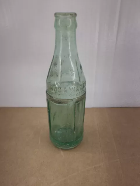 Vintage Coca Cola Soda Water Bottle Rock Island Illinois Straight Sides 1920s