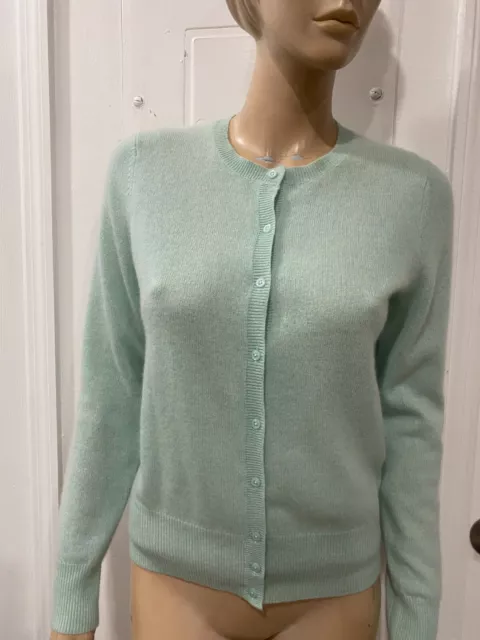 Lord & Taylor 100% Cashmere Cardigan Sweater Sz Pm